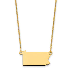 14KY Pennsylvania State Necklace