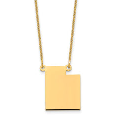 14K Rose Gold Utah State Necklace