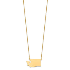 14KY Washington State Necklace