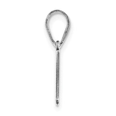 Sterling Silver/Rhodium-plated South Dakota State Pendant