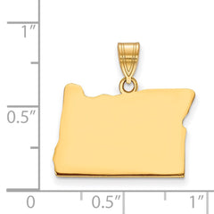 Sterling Silver/Gold-plated Oregon State Pendant