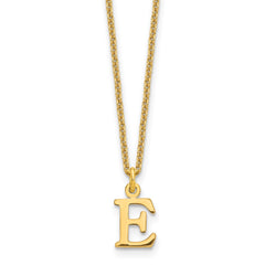 14KY Cutout Letter E Initial Necklace
