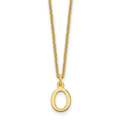 14KY Cutout Letter O Initial Necklace