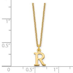 14KY Cutout Letter R Initial Necklace