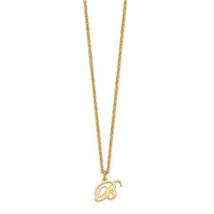 Sterling Silver Gold-plated Letter B Initial Necklace