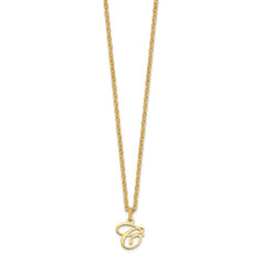 Sterling Silver Gold-plated Letter C Initial Necklace