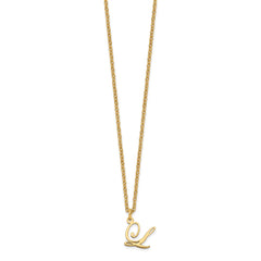 Sterling Silver Gold-plated Letter L Initial Necklace