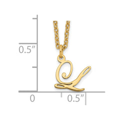 Sterling Silver Gold-plated Letter L Initial Necklace