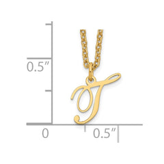 Sterling Silver Gold-plated Letter T Initial Necklace