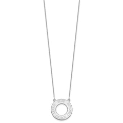 14k White Gold Circle with 4 Name Necklace