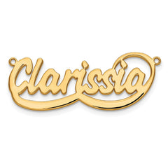 Sterling Silver/Gold-plated Swoop Name Plate - 2
