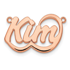 Sterling Silver/Rose-plated Swoop Name Plate - 2