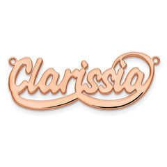 Sterling Silver/Rose-plated Swoop Name Plate - 2