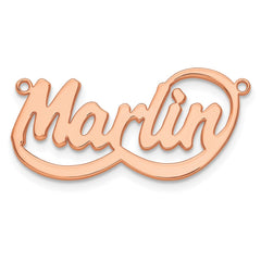 Sterling Silver/Rose-plated Swoop Name Plate - 2