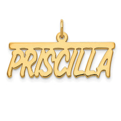 Sterling Silver/Gold-plated Top Bar Name Plate
