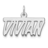 10k White Gold Top Bar Name Plate - 2