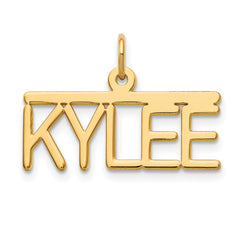 14k Yellow Gold Top Bar Name Plate - 2