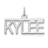 10k White Gold Top Bar Name Plate