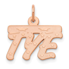 Sterling Silver/Rose-plated Satin Stars Name Plate