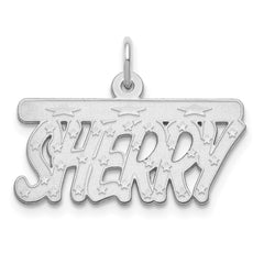 10k White Gold Satin Stars Name Plate
