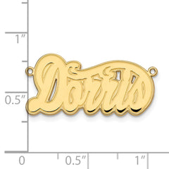 Sterling Silver/Gold-plated Etched Name Plate - 3