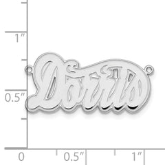 10k White Gold Etched Name Plate