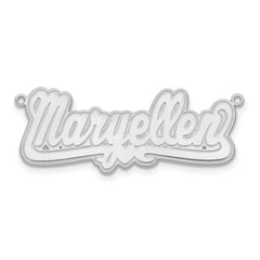 10k White Gold Etched Heart Name Plate