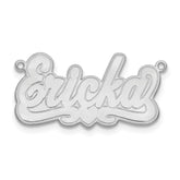 10k White Gold Etched Heart Name Plate