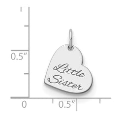 10k White Gold Personalized Heart Charm