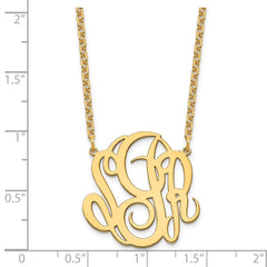 Sterling Silver/Gold-plated Monogram Necklace - 2
