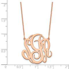 14k Rose Gold Monogram Necklace - 2