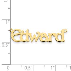 Sterling Silver/Gold-plated Polished Name Plate - 8