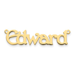Sterling Silver/Gold-plated Polished Name Plate - 8