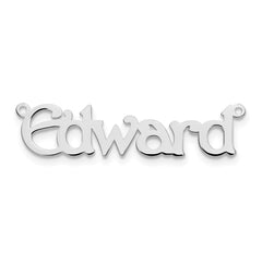 10k White Gold Polished Name Plate - 5
