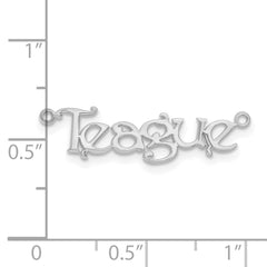 Sterling Silver/Rhodium-plated Name Plate - 4