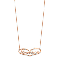 14k Rose Gold Heart and Name Necklace