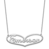 10k White Gold Heart and Name Necklace