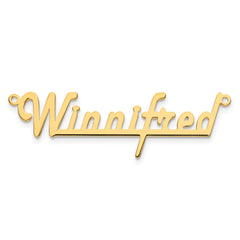 Sterling Silver/Gold-plated Underlined Name Plate - 7