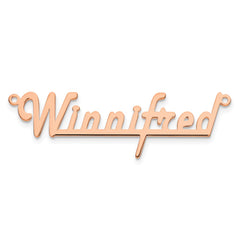 14k Rose Gold Underlined Name Plate - 8
