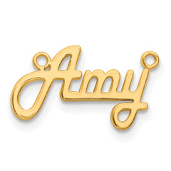 Sterling Silver/Gold-plated Underlined Name Plate - 8