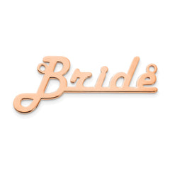 14k Rose Gold Underlined Name Plate - 6
