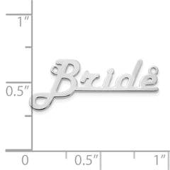 14k White Gold Underlined Name Plate - 8
