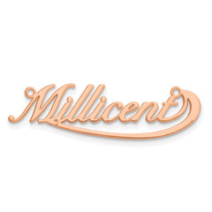 Sterling Silver/Rose-plated Small Swoop Name Plate