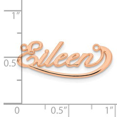 Sterling Silver/Rose-plated Small Swoop Name Plate