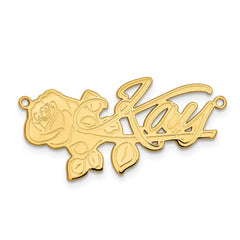 Sterling Silver/Gold-plated Rose Name Plate