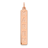 10k Rose Gold Large Arial Black New Font Bar Charm
