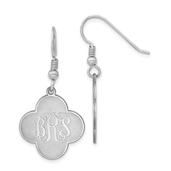 14KW Clover Monogram Dangle Earrings