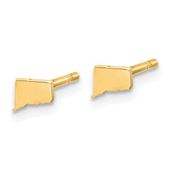 14KY Connecticut State Earrings