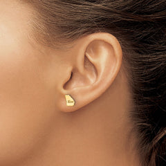 Sterling Silver/Gold-plated Georgia State Earrings