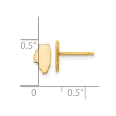 14KY Illinois State Earrings